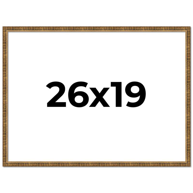26x19 Frame Gold Kingsley Distressed Solid Wood Picture Frame Width