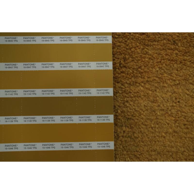 Hand Knotted Oriental 100% Wool Carpet Modern Contemporary Yellow & Gold Gabbeh Runner Rug - 7' 0'' X 2' 9''