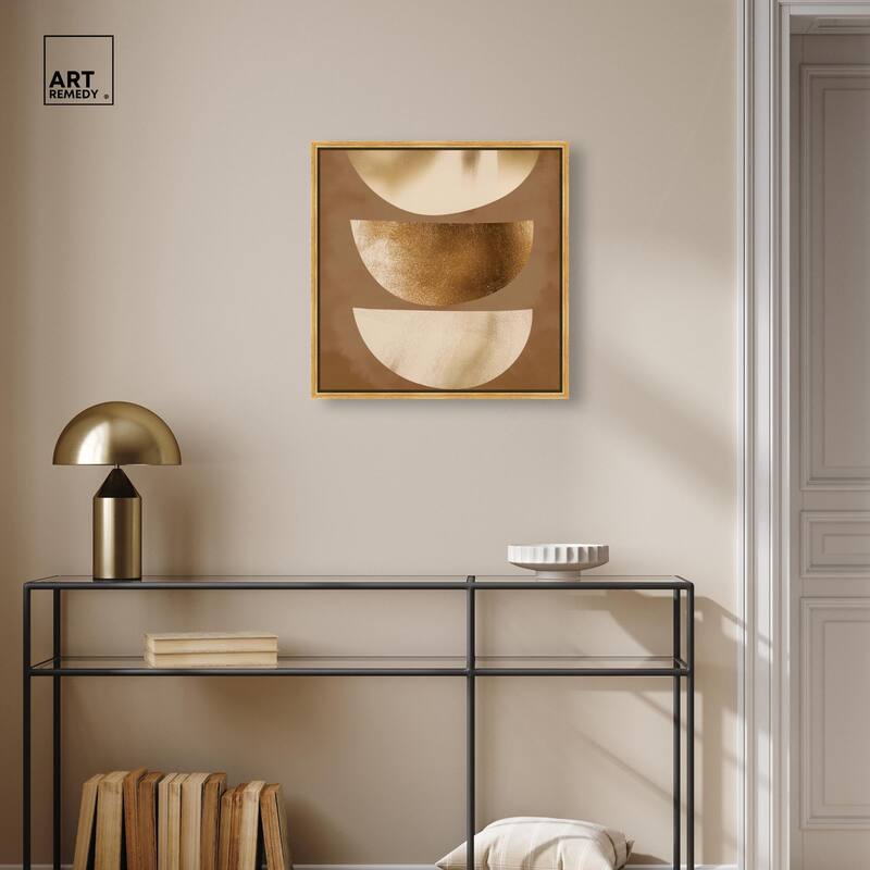 Golden Crescents I Canvas by Art Remedy