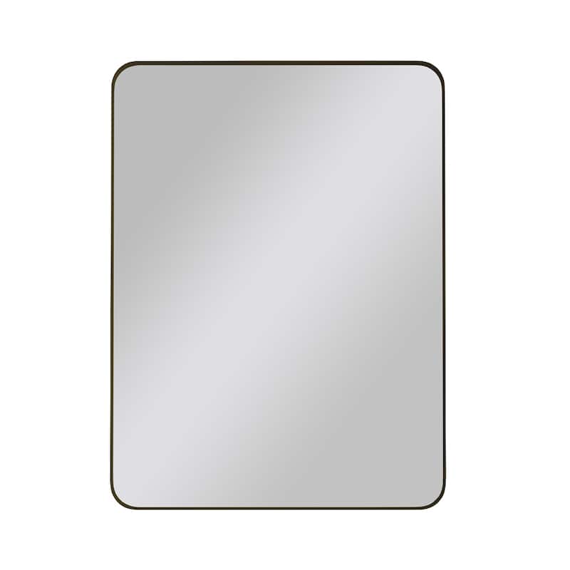 Rectangular Mirror Metal Framed Mirror Vanity Mirror - Black