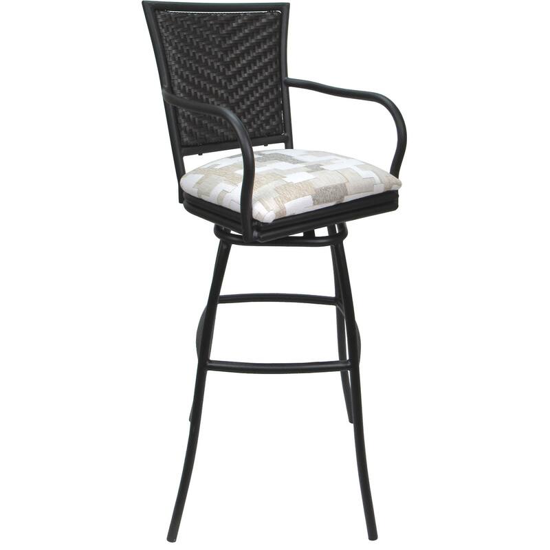 Set of 3 Outdoor Indoor Bar Stool Counter, Extra Tall - Erin with Arms