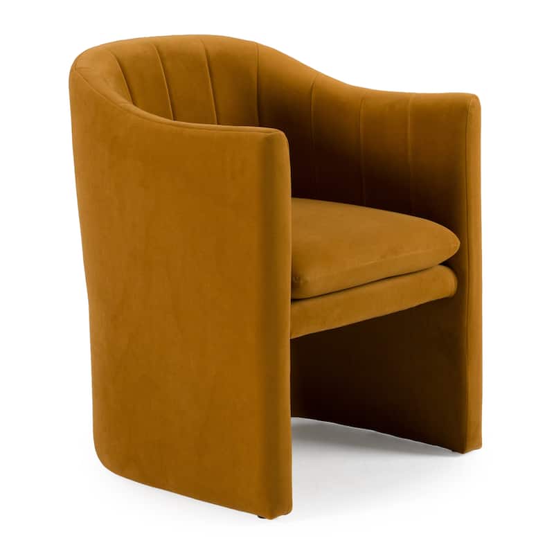Modrest Danube Modern Burnt Orange Fabric Dining Chair