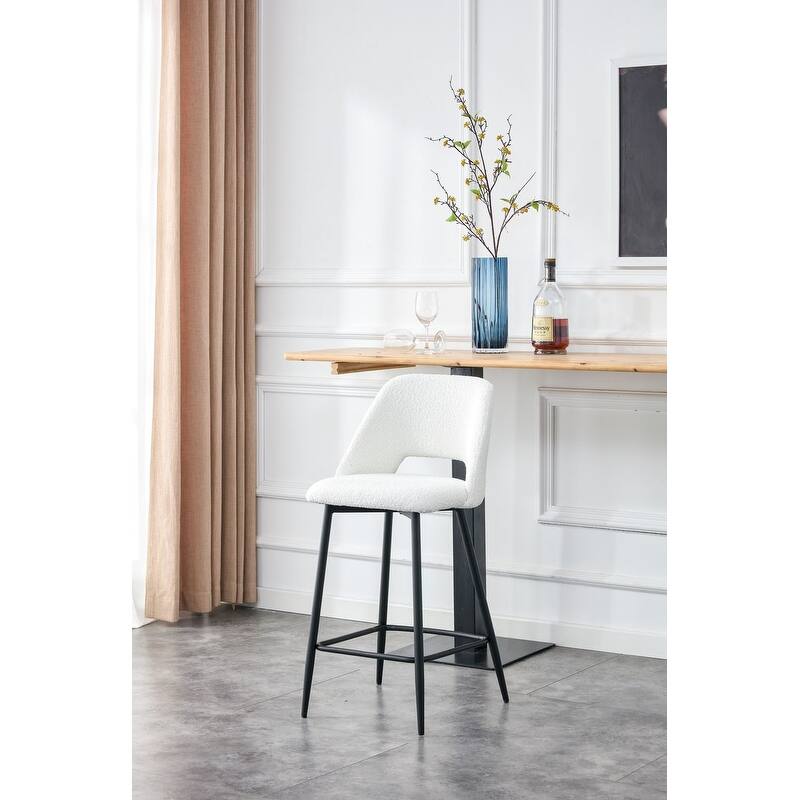 Prescott Boucle Counter Stools (Set Of 2) Boucle Upholstered