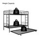 preview thumbnail 6 of 16, Twin over Twin Size Metal Bunk Bed with Trundle, Can Be Separated into 2 Twin Beds, Safety Guardrail, Trundle for Flexible Space