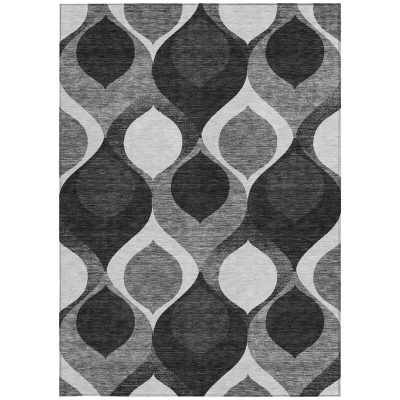 HomeRoots Ogee Transitional Rectangle Outdoor Rug