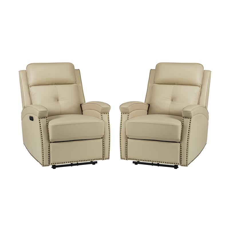 Edmondo Contemporary Power Recliner With a USB port Set Of 2 by HULALA HOME