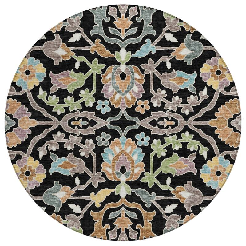 Machine Washable Indoor/ Outdoor Traditional Blanca Chantille Rug