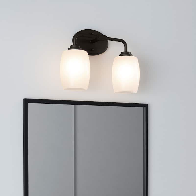 Brio Lighting Meira 2-Light Dimmable Bathroom Vanity Light - Black