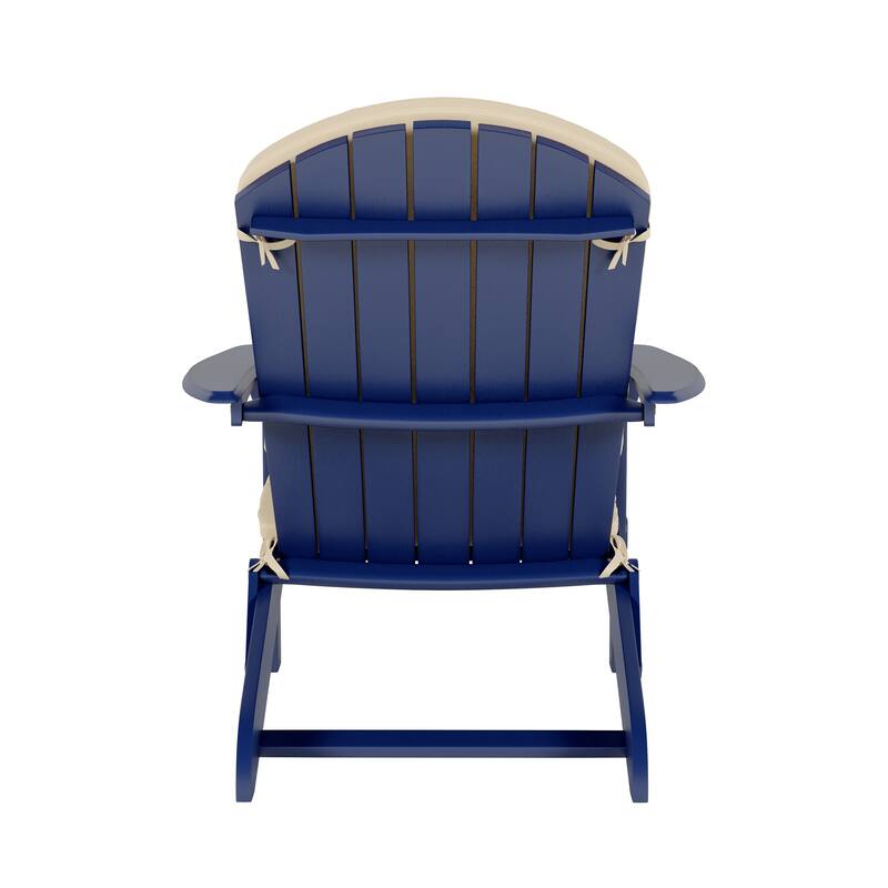 Malibu Outdoor Acacia Wood Folding Adirondack Chairs with Cushions (Set of 2) by Christopher Knight Home
