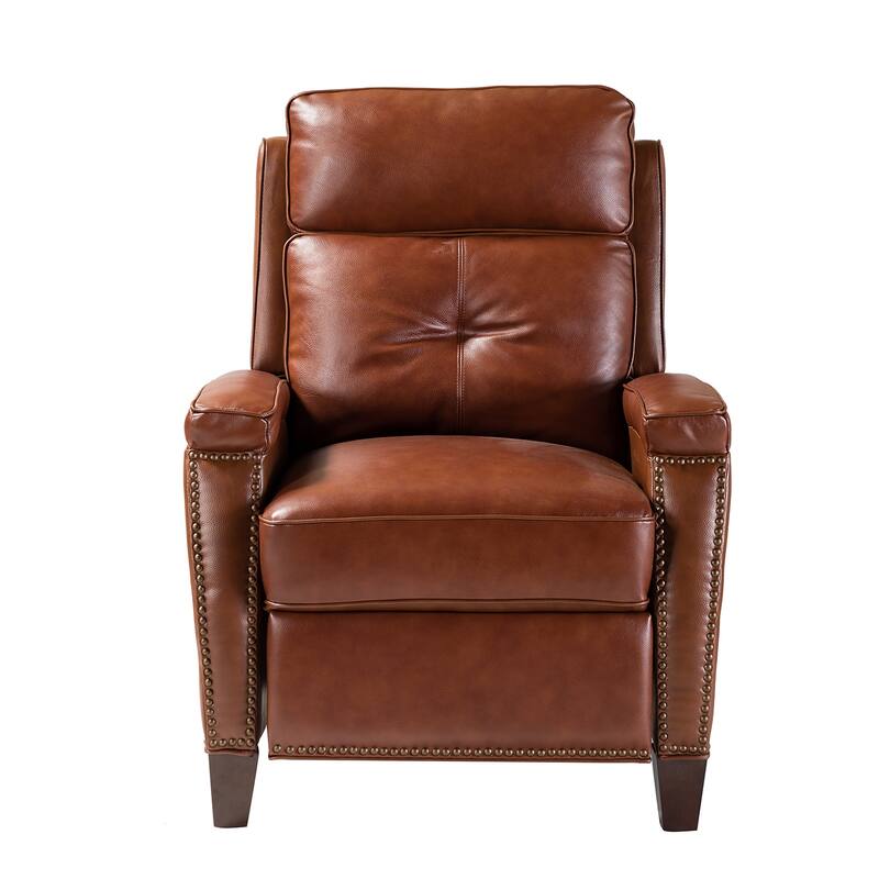 Gaspar Mid-Century Modern Pushback Recliner with Nailhead Trim by HULALA HOME