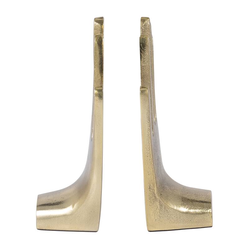 Decorative Metal Hand Bookends for Bookshelf Decor - 7", Gold - 7.0"