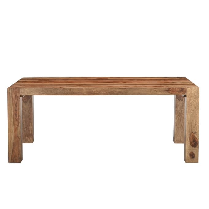 HomeRoots 75" Brown Solid Wood Dining Table - 75.00 in. x 30.00 in. x 40.00 in.