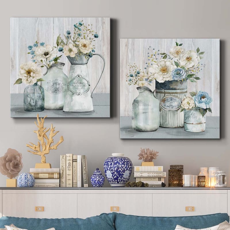 French Garden Flowers I-Premium Gallery Wrapped Canvas - Ready to Hang