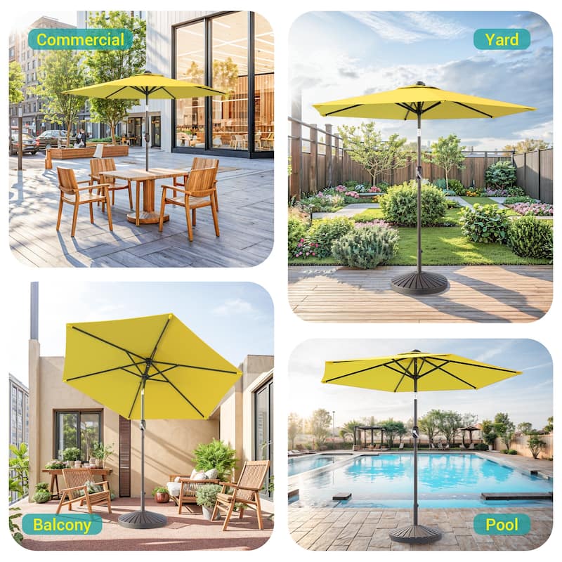 Bonosuki 7.5Ft LED Patio Market Umbrella Outdoor Table Umbrella