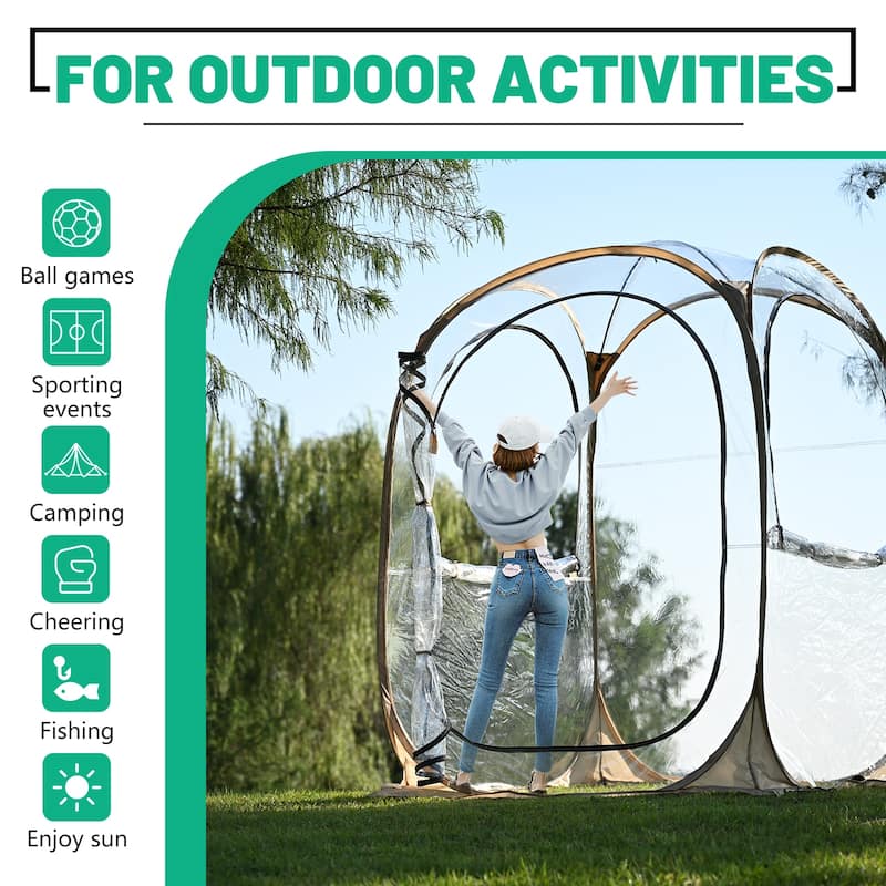 DoCred Sports Tent, Weather Pop Up Shelter Bubble Tent clear tent