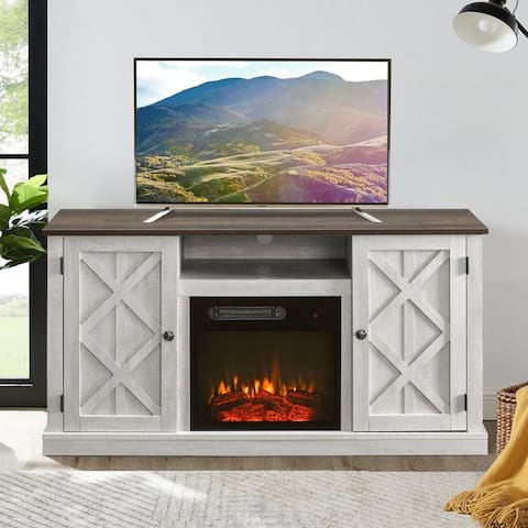 Cozy 54 in. TV Stand for TVs up to 60 in. w/ Electric Fireplace