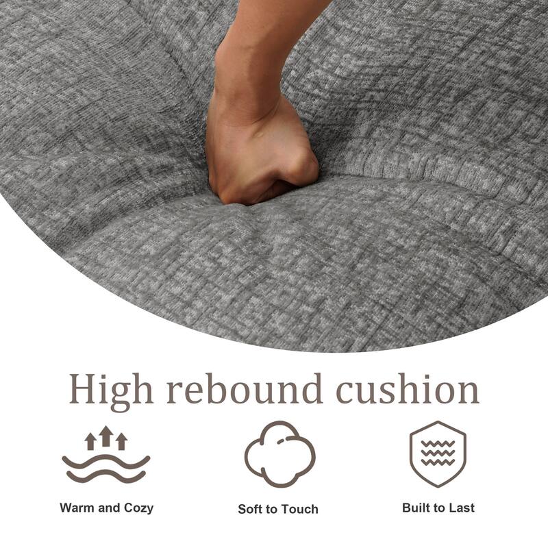 147.9'' W U-Shaped Modular Sectional Sofa Comfy Cloud Couch Chenille Sofa