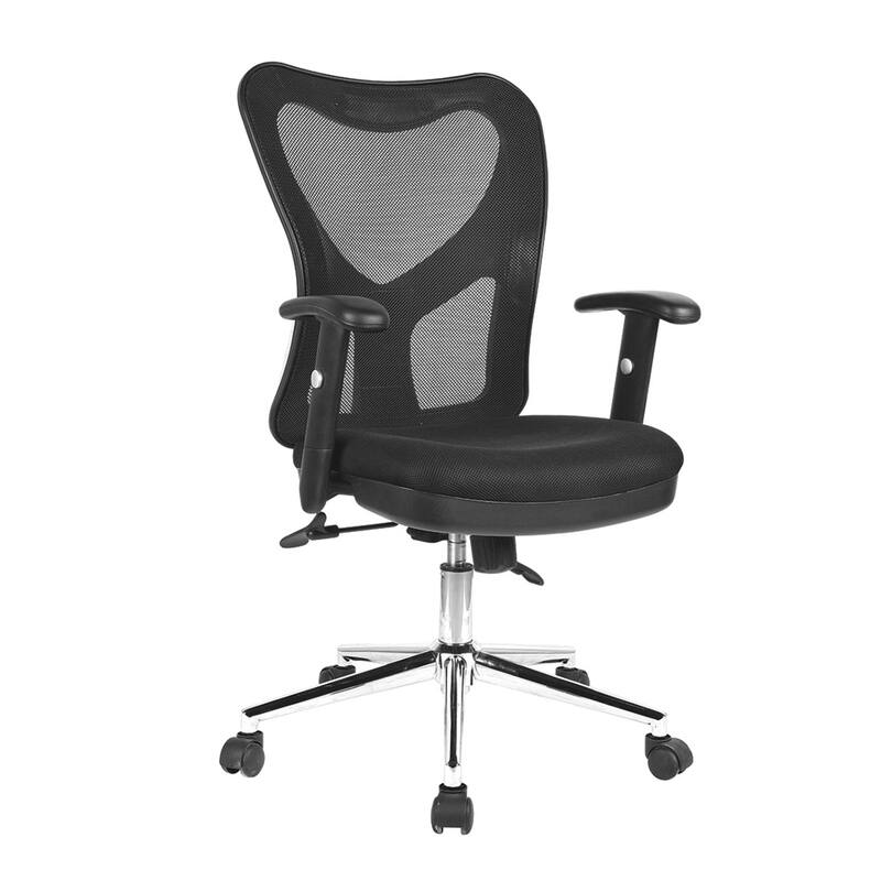 Heightadjustable Padded armrest High Back Mesh Office Chair With