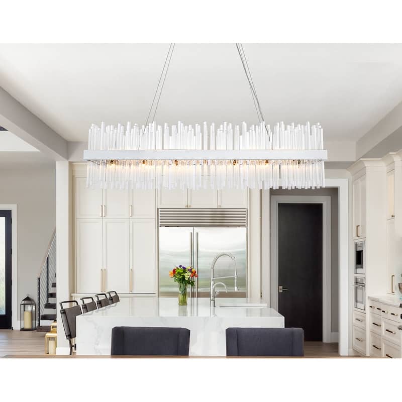 Indigo Home 48 inch rectangle crystal pendant