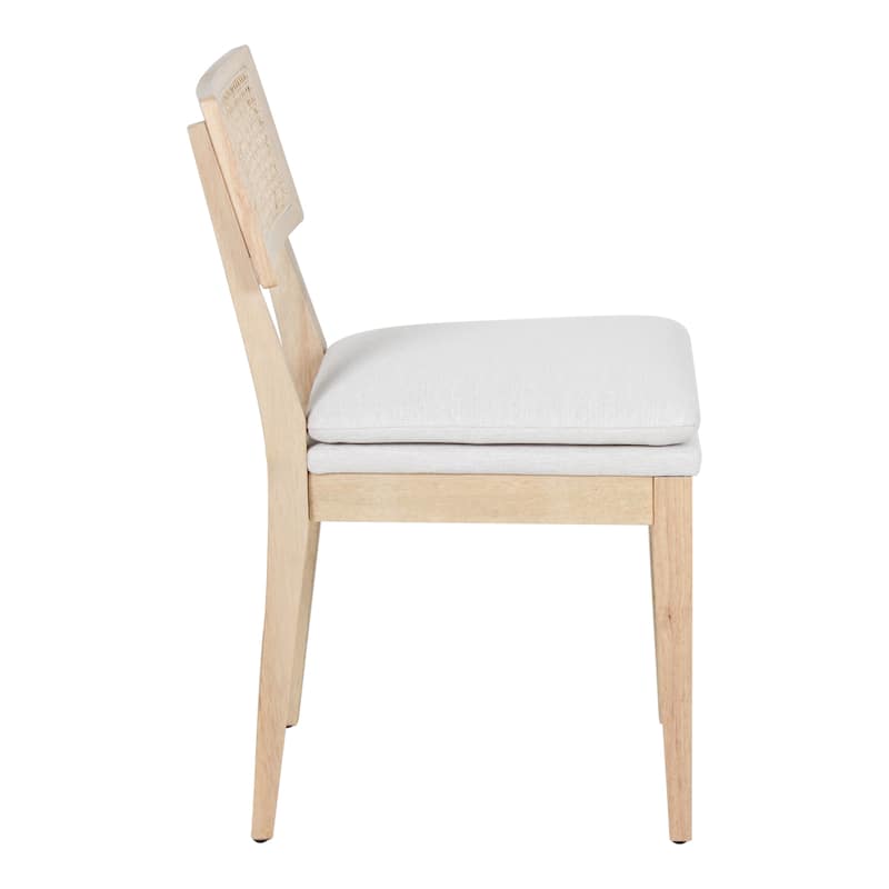 Monroe Rubberwood Cane Back Solid Wood Side Chair by East at Main (Set of 2)