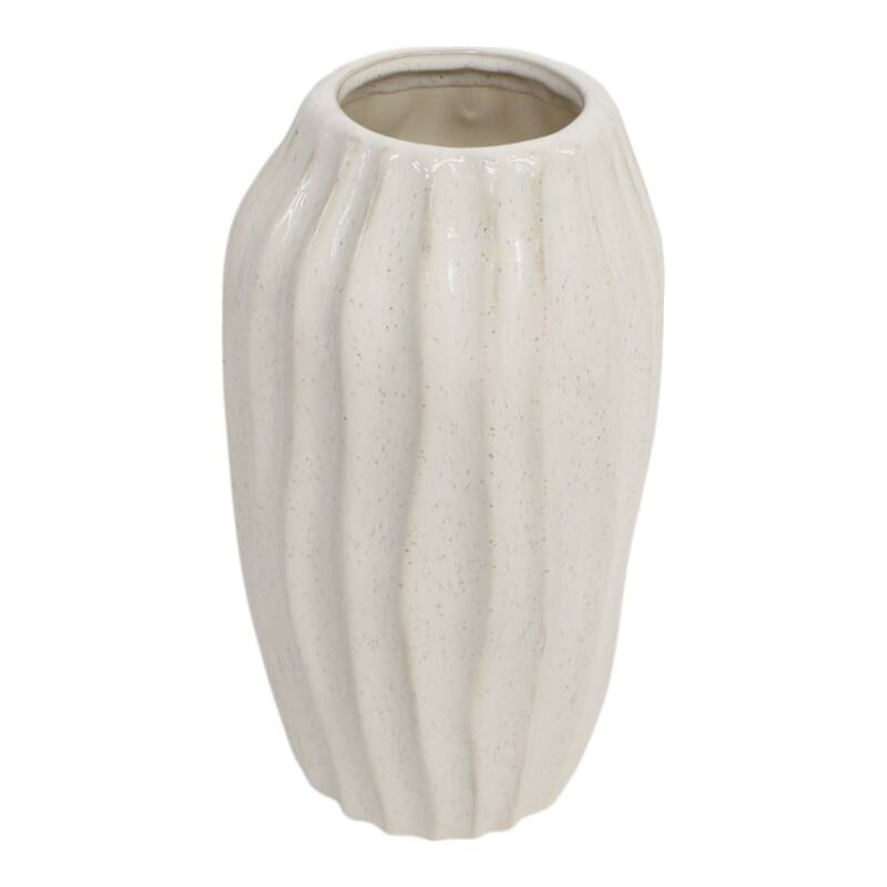 Ceramic Decorative Vase Tall Flower Sculpted Inspired Design