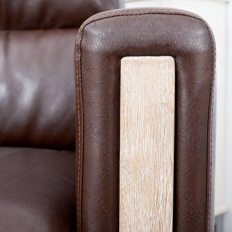 1-Seater Sofa with High-Resilience Sponge, Solid Wood Frame for Small Spaces