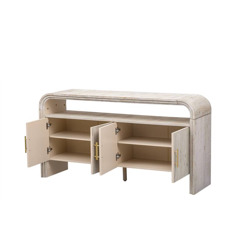 Elegant Sideboard with Treated Fir Veneer,Suitable For Entryway, Hallway, Living Room, Foyer, Corridor