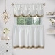 preview thumbnail 9 of 18, Lana Window Curtain Tier Pair and Valance Set 58x24 - Tan