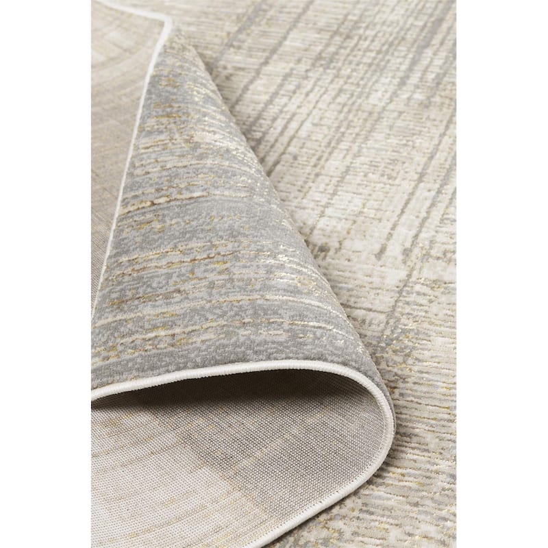 Zidaq Abstract Modern Non Skid Woven Area Rug By HomeRoots - 4' x 6'