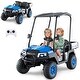 preview thumbnail 30 of 40, Kids Ride On Golf Cart with Remote 24V Rechargeable Battery USB Music and Sun Awning - 53.5" × 28" × 45" (L x W x H)