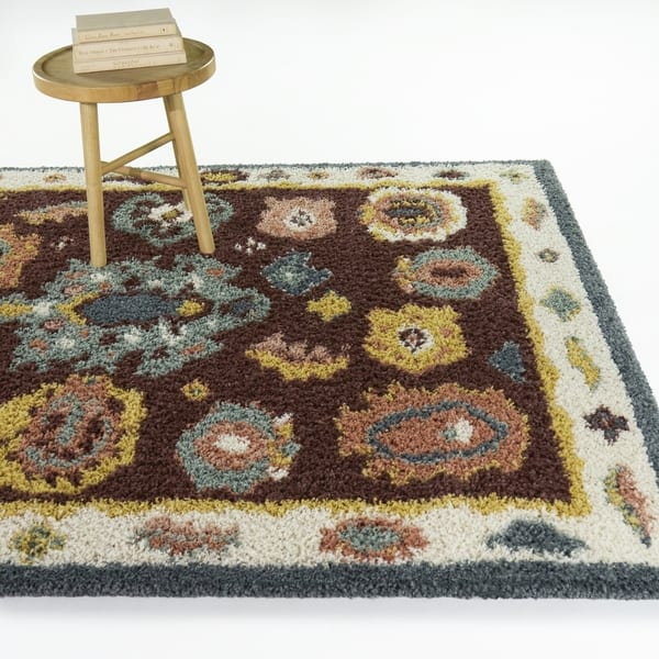 slide 2 of 5, Bernal Traditional Area Rug 5'3" x 7' - Brown