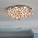 preview thumbnail 5 of 3, Calypso 6 Light Crystal Teardrop Chrome Ceiling Mount - 20'' W x 9'' H