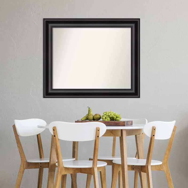 Non-Beveled Wall Mirror - Grand Black Frame