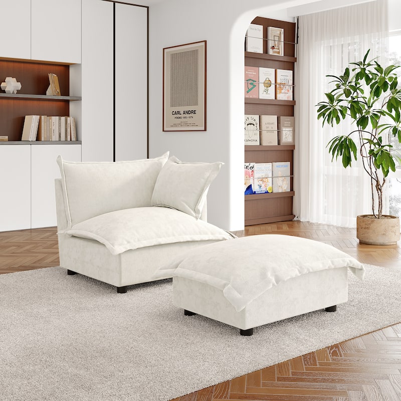 Double Layer Cushion Comfy Cloud Modular Sectional Sofa Set