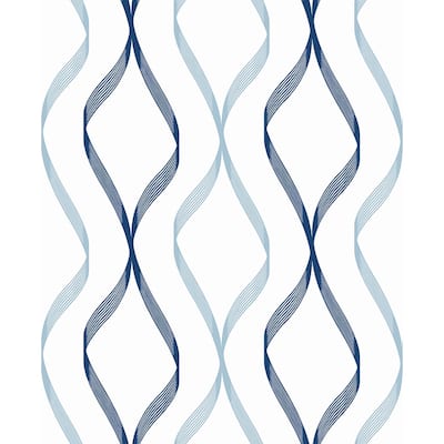 NextWall Ogee Ribbon Peel and Stick Wallpaper