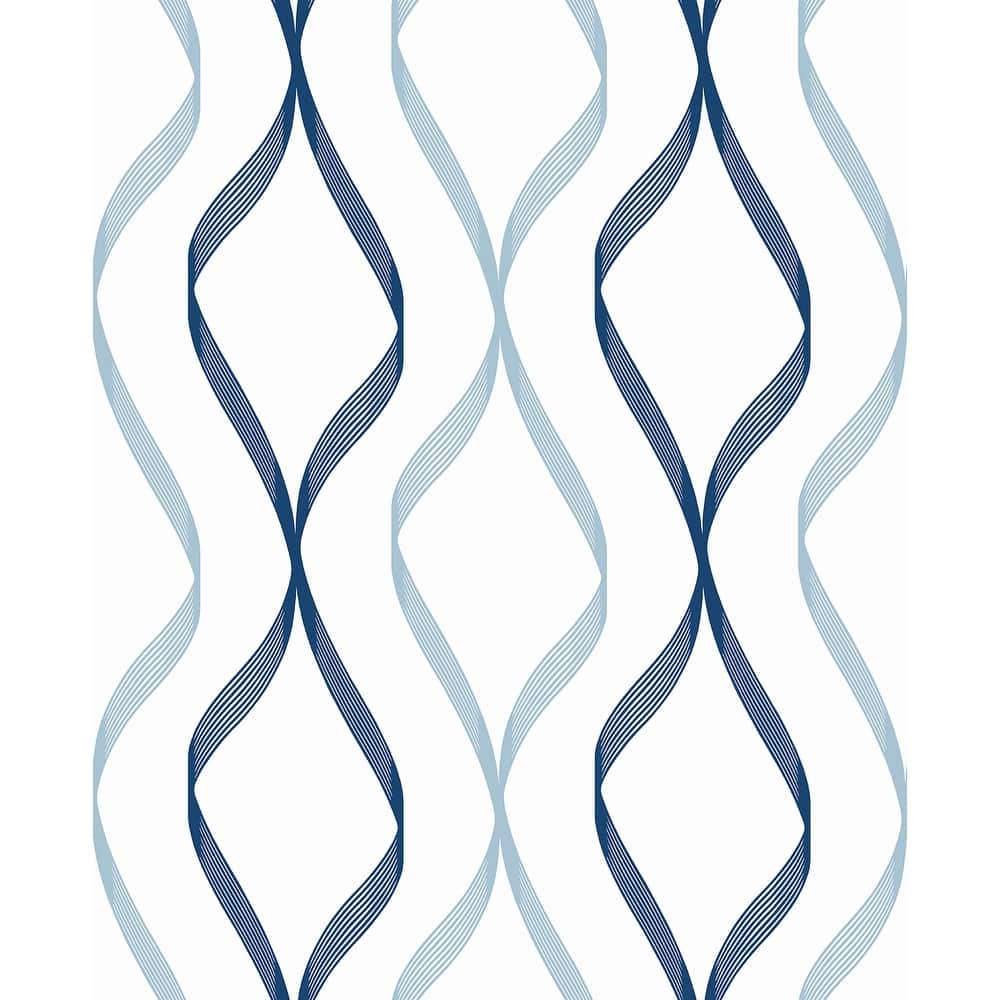 NextWall Ogee Ribbon Peel and Stick Wallpaper