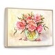 preview thumbnail 2 of 6, Designart "Bouquet Of Pink Vintage House Flowers" Traditional Framed Canvas Wall Decor