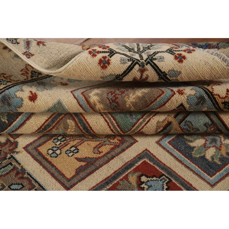 Garden Design Kazak Oriental Area Rug Handmade Wool Carpet - 6'7" x 10'1"