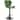 Elama Vintage Faux Leather Adjustable Bar Stool in Green with Black Base