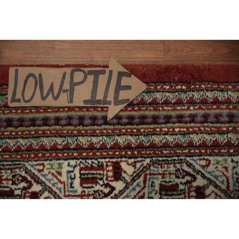 Hand Knotted Oriental 100% Wool Carpet Traditional Geometric Oranges & Rust Botemir Area Rug - 11' 10'' X 8' 10''