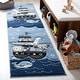 preview thumbnail 1 of 13, SAFAVIEH Carousel Kids Simin Animal Rug 2'3" x 10' Runner - Blue/Grey