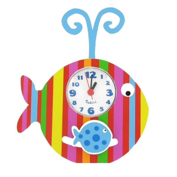 Crocodile Creek Whimsical Fish Pendulum Clock