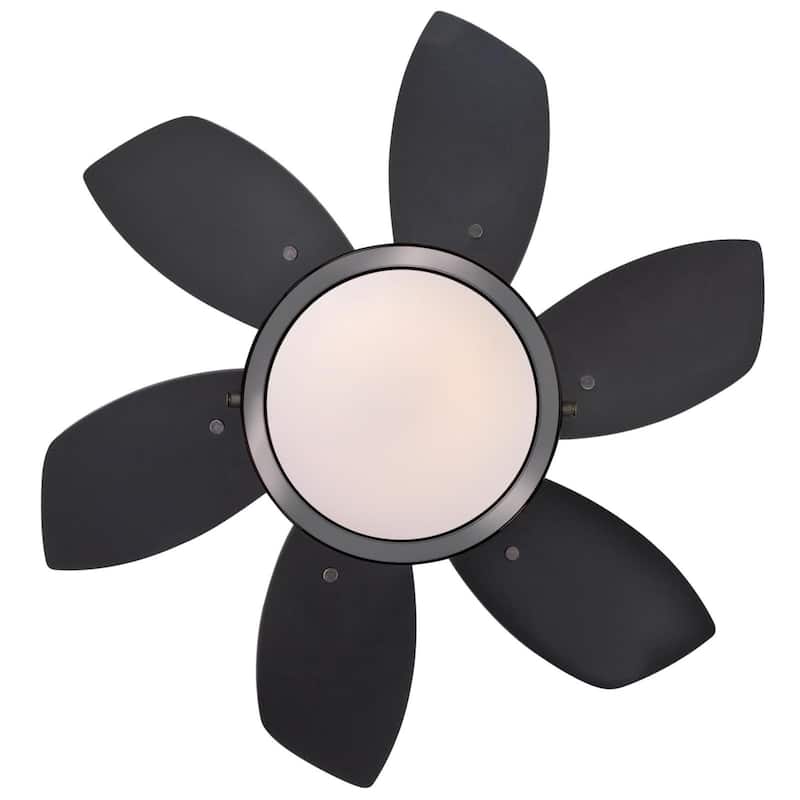Westinghouse Lighting Quince 24-Inch 6-Blade Indoor Ceiling Fan with Dimmable LED Light Fixture and Opal Frosted Glass