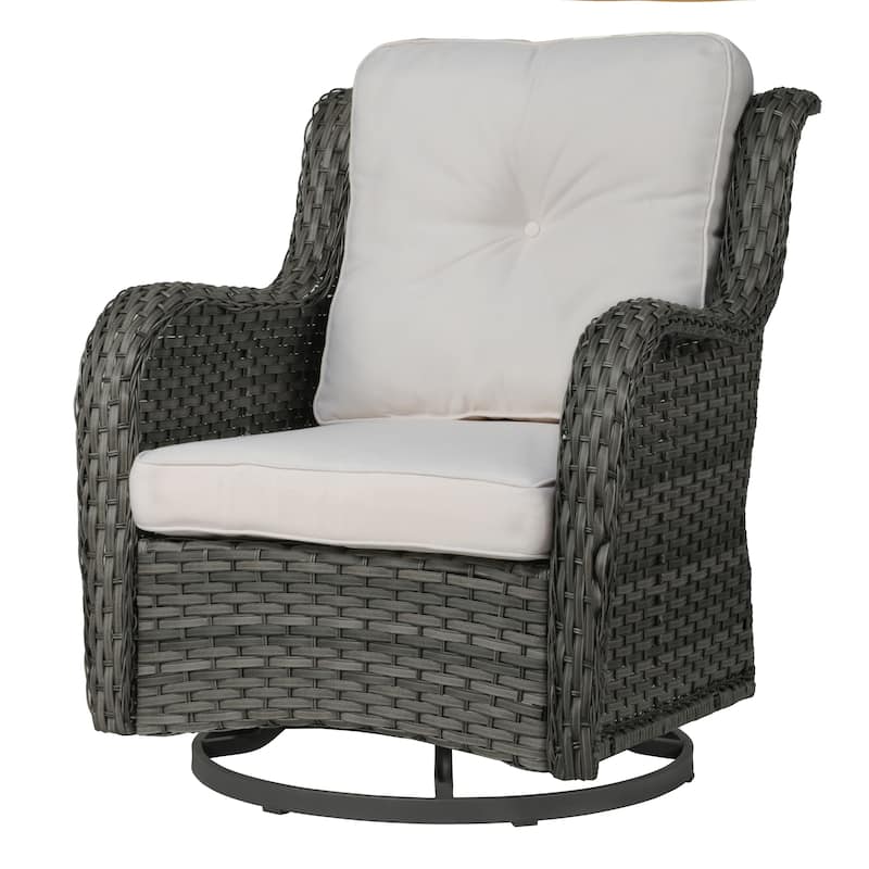 Outdoor Rattan Rocker Wicker Swivel Rocking Chair
