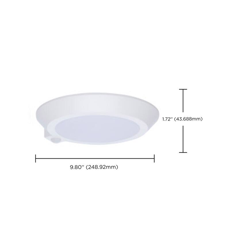 10 Inch LED Disk Light 27K/3K/35K/4K/5K CCT Selectable Occupancy Sensor White