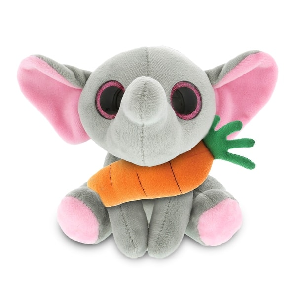 slide 2 of 6, DolliBu Happy Easter Sparkling Eyes Elephant with Carrot Plush Toy - 6 inches