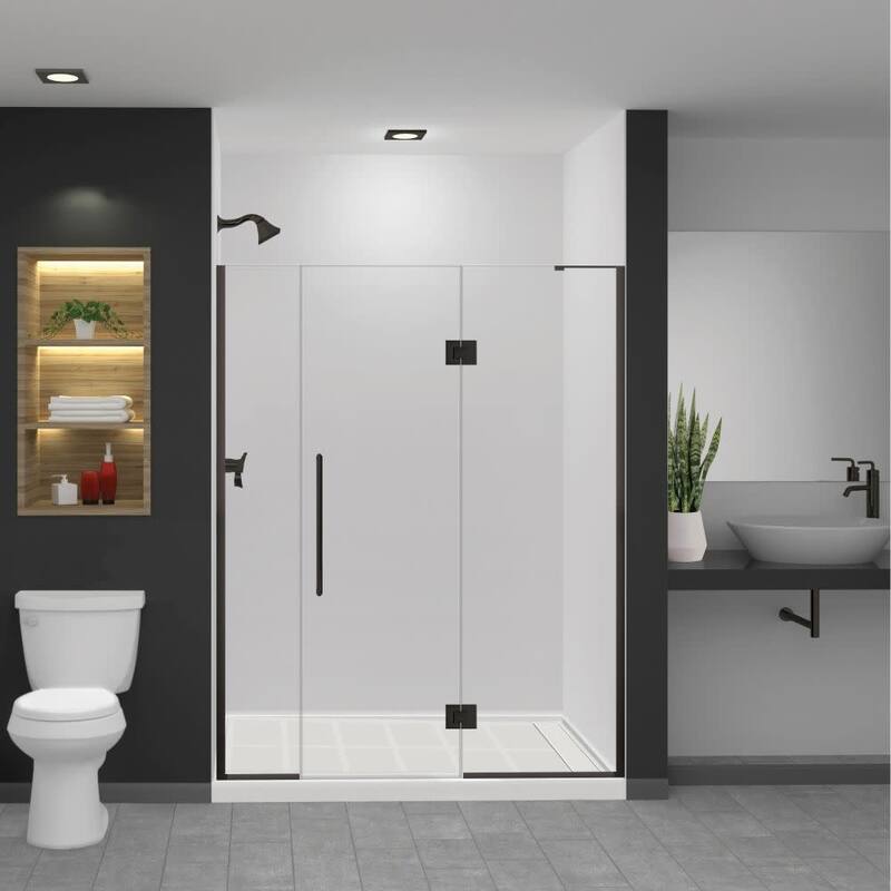 Transolid EHTF62267610C-T Elizabeth 76" High x 62" Wide Hinged Semi - Matte Black