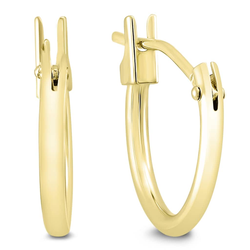 Marquee Jewels 10MM Huggie Hoop Earrings in 14K Yellow Gold