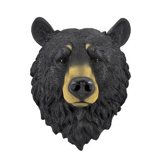 Shop Black Bear Head Mount Wall Statue Bust Overstock 16756459