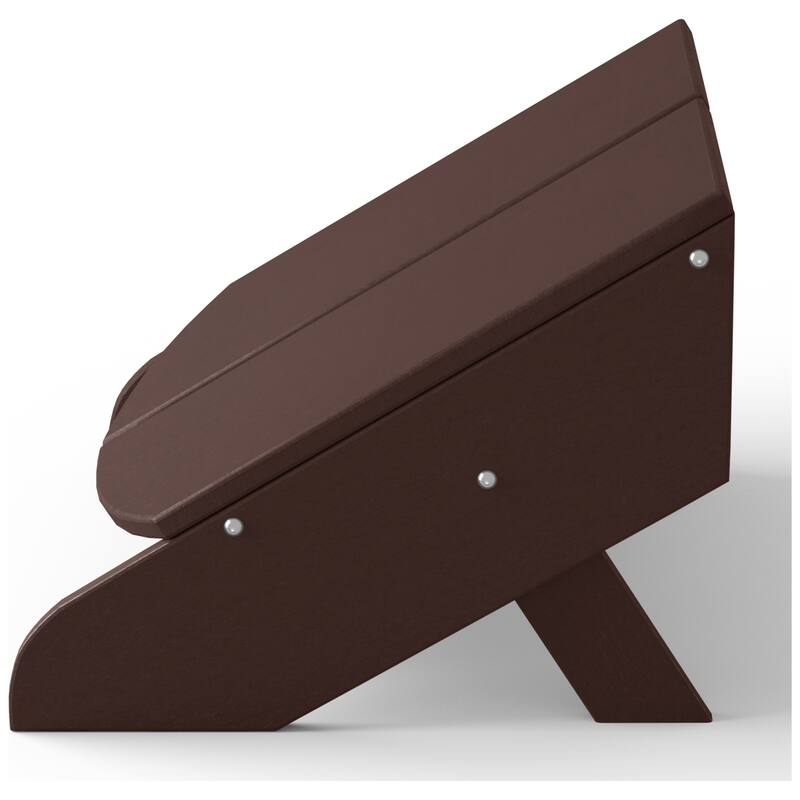 Coastin Modern Poly Adirondack Chair With Ottoman (Set of 2)